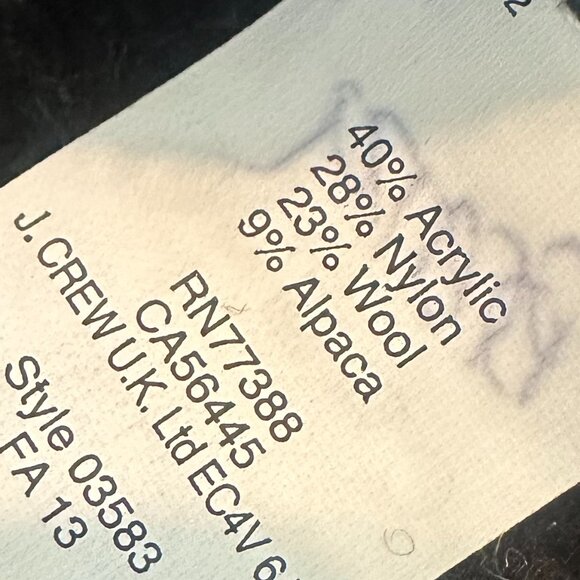 Madewell Color Block Sweater Off-White Black Stretch Wool Blend Size Medium - Picture 10 of 11